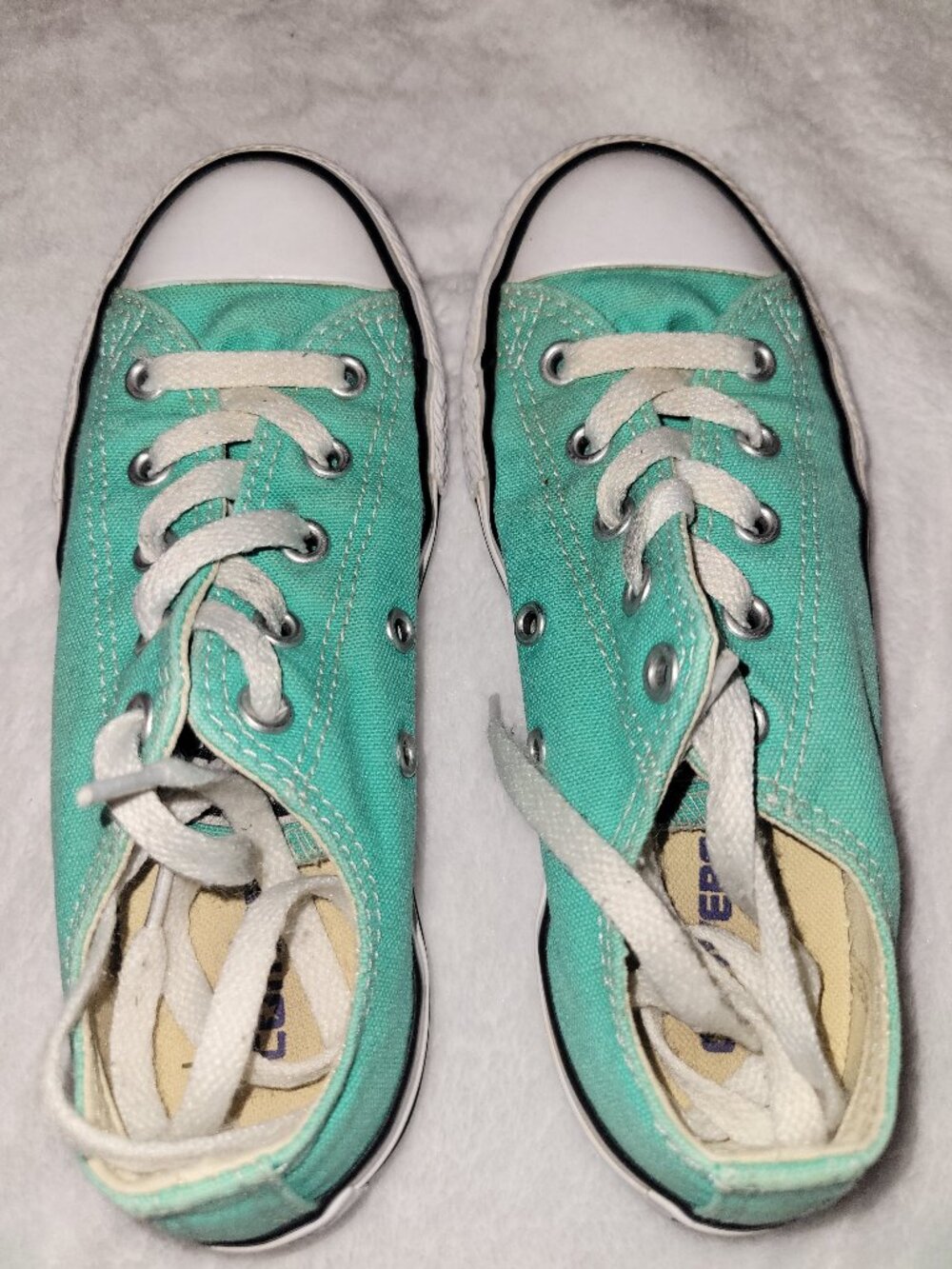 Converse Chuck Taylor All Star Green Canvas Low Top Sneakers Unisex Kids US 13